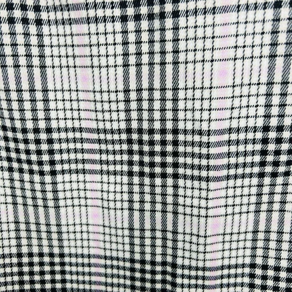 Wild Fable Mini Skirt Women's Preppy School Girl Sz 8 Pink Black Plaid Slit NWT
